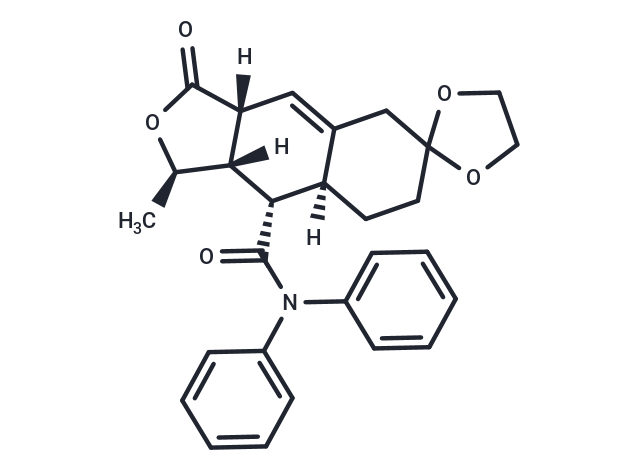 化合物 (1'R,3a'R,8a'S,9'S,9a'S)-1'-Methyl-3'-oxo-N,N-diphenyl-3',3a',5',7',8',8a',9',9a'-octahydro-1'H-spiro[[1,3]dioxolane-2,6'-naphtho[2,3-c]furan]-9'-carboxamide,(1'R,3a'R,8a'S,9'S,9a'S)-1'-Methyl-3'-oxo-N,N-diphenyl-3',3a',5',7',8',8a',9',9a'-octahydro-1'H-spiro[[1,3]dioxolane-2,6'-naphtho[2,3-c]furan]-9'-carboxamide