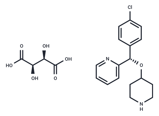 化合物 (S)-2-((4-Chlorophenyl)(piperidin-4-yloxy)methyl)pyridine (2R,3R)-2,3-dihydroxysuccinate,(S)-2-((4-Chlorophenyl)(piperidin-4-yloxy)methyl)pyridine (2R,3R)-2,3-dihydroxysuccinate