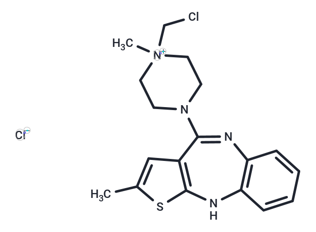 化合物 1-(Chloromethyl)-1-methyl-4-(2-methyl-10H-thieno[2,3-b][1,5]benzodiazepin-4-yl)-piperazinium chloride,1-(Chloromethyl)-1-methyl-4-(2-methyl-10H-thieno[2,3-b][1,5]benzodiazepin-4-yl)-piperazinium chloride