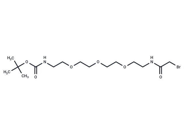 化合物 Bromoacetamido-PEG3-NH-Boc,Bromoacetamido-PEG3-NH-Boc