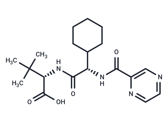 化合物 (S)-2-((S)-2-Cyclohexyl-2-(pyrazine-2-carboxamido)acetamido)-3,3-dimethylbutanoic acid,(S)-2-((S)-2-Cyclohexyl-2-(pyrazine-2-carboxamido)acetamido)-3,3-dimethylbutanoic acid