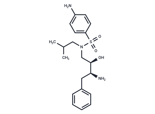 化合物 4-Amino-N-((2R,3S)-3-amino-2-hydroxy-4-phenylbutyl)-N-isobutylbenzenesulfonamide,4-Amino-N-((2R,3S)-3-amino-2-hydroxy-4-phenylbutyl)-N-isobutylbenzenesulfonamide