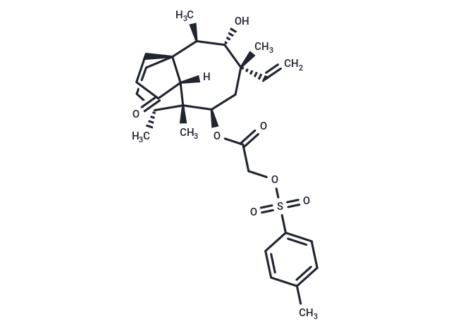 化合物 (3aR,4R,5R,7S,8S,9R,9aS,12R)-8-Hydroxy-4,7,9,12-tetramethyl-3-oxo-7-vinyldecahydro-4,9a-propanocyclopenta[8]annulen-5-yl 2-(tosyloxy)acetate,(3aR,4R,5R,7S,8S,9R,9aS,12R)-8-Hydroxy-4,7,9,12-tetramethyl-3-oxo-7-vinyldecahydro-4,9a-propanocyclopenta[8]annulen-5-yl 2-(tosyloxy)acetate