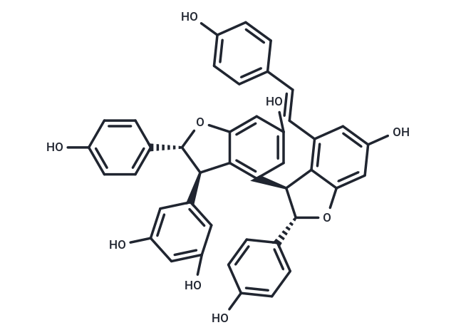 化合物 trans-Miyabenol C,trans-Miyabenol C