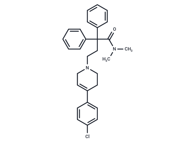 化合物 4-[4-(4-chlorophenyl)-3,6-dihydropyridin-1(2H)-yl]-N,N-dimethyl-2,2-diphenylbutanamide,4-[4-(4-chlorophenyl)-3,6-dihydropyridin-1(2H)-yl]-N,N-dimethyl-2,2-diphenylbutanamide