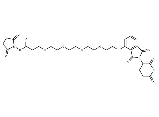 化合物 Thalidomide-O-PEG4-NHS ester,Thalidomide-O-PEG4-NHS ester