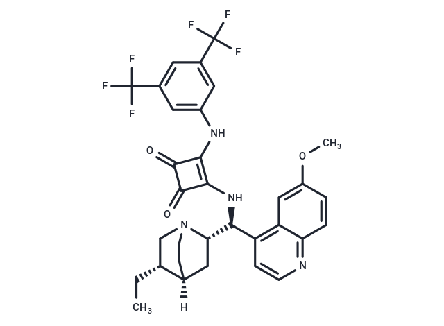 化合物 3-[[3,5-Bis(trifluoromethyl)phenyl]amino]-4-[[(8α,9S)-10,11-dihydro-6'-methoxycinchonan-9-yl]amino]-3-cyclobutene-1,2-dione,3-[[3,5-Bis(trifluoromethyl)phenyl]amino]-4-[[(8α,9S)-10,11-dihydro-6'-methoxycinchonan-9-yl]amino]-3-cyclobutene-1,2-dione