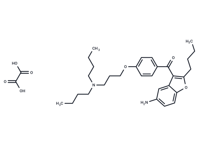 化合物 (5-Amino-2-butylbenzofuran-3-yl)(4-(3-(dibutylamino)propoxy)phenyl)methanone oxalate,(5-Amino-2-butylbenzofuran-3-yl)(4-(3-(dibutylamino)propoxy)phenyl)methanone oxalate