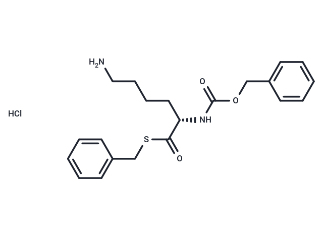 化合物 (S)-S-Benzyl 6-amino-2-(((benzyloxy)carbonyl)amino)hexanethioate hydrochloride,(S)-S-Benzyl 6-amino-2-(((benzyloxy)carbonyl)amino)hexanethioate hydrochloride