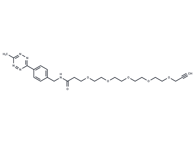 化合物 Methyltetrazine-amido-PEG5-alkyne,Methyltetrazine-amido-PEG5-alkyne