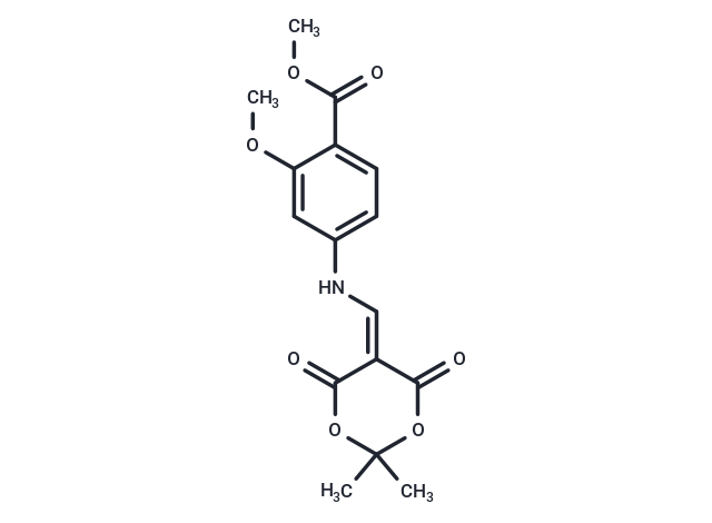 化合物 Methyl 4-(((2,2-dimethyl-4,6-dioxo-1,3-dioxan-5-ylidene)methyl)amino)-2-methoxybenzoate,Methyl 4-(((2,2-dimethyl-4,6-dioxo-1,3-dioxan-5-ylidene)methyl)amino)-2-methoxybenzoate