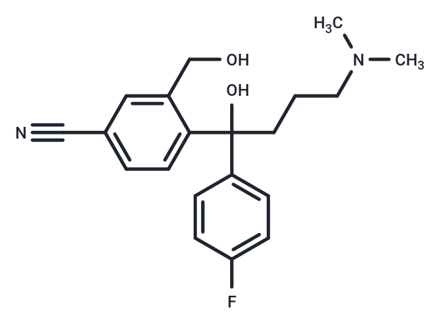 化合物 4-(4-(Dimethylamino)-1-(4-fluorophenyl)-1-hydroxybutyl)-3-(hydroxymethyl)benzonitrile,4-(4-(Dimethylamino)-1-(4-fluorophenyl)-1-hydroxybutyl)-3-(hydroxymethyl)benzonitrile