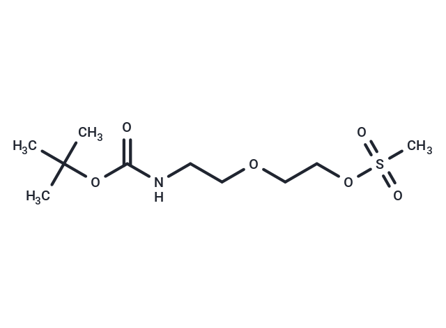 化合物 Boc-N-PEG2-Ms,Boc-N-PEG2-Ms