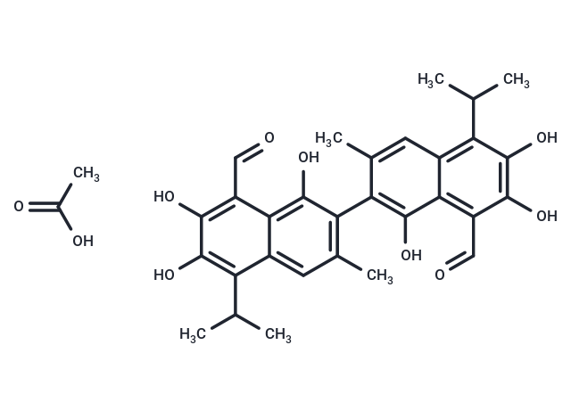 (R)-(-)-醋酸棉酚,(R)-(-)-Gossypol acetic acid