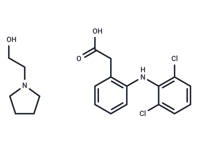 2-((2,6-二氯苯基)氨基)苯乙酸 1-吡咯烷乙醇鹽,Diclofenac Epolamine