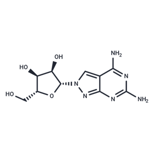 化合物 4,6-Diamino-2-(b-D-ribofuranosyl)-2H-pyrazolo[3,4-d]pyrimidine|TNU0323|TargetMol