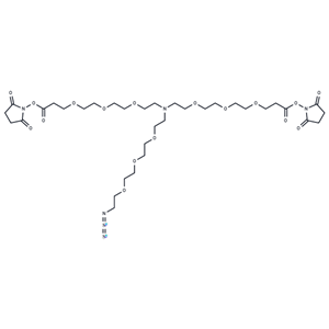 化合物 N-(Azido-PEG3)-N-bis(PEG3-NHS ester)|T33552|TargetMol