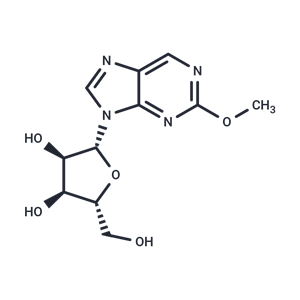 化合物 2-Methoxy-9-(beta-D-ribofuranosyl)purine|TNU1109|TargetMol