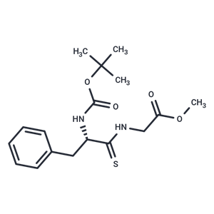 化合物 Glycine, N-[(1,1-dimethylethoxy)carbonyl]thio-L-phenylalanyl-, methyl ester|T82291|TargetMol