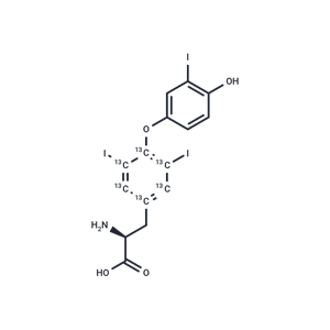 3,3′,5-三碘甲腺原氨酸-(酪氨酸苯基-13C6)  free base（T3)|TMID-0106|TargetMol