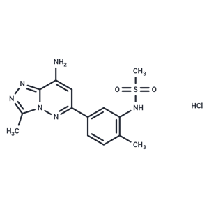 化合物 N-(5-(8-Amino-3-methyl-[1,2,4]triazolo[4,3-b]pyridazin-6-yl)-2-methylphenyl)methanesulfonamide hydrochloride|T64837|TargetMol