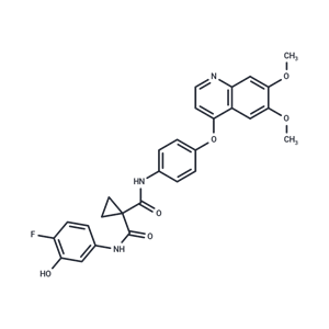 化合物 N-(4-((6,7-Dimethoxyquinolin-4-yl)oxy)phenyl)-N-(4-fluoro-3-hydroxyphenyl)cyclopropane-1,1-dicarboxamide|T64786|TargetMol