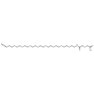 化合物 2-((Azido-PEG8-carbamoyl)methoxy)acetic acid,2-((Azido-PEG8-carbamoyl)methoxy)acetic acid