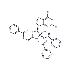 化合物 2,6-Dichloro-9-(2-C-methyl-2,3,5-tri-O-benzoyl-β-D-ribofuranosyl)purine|TNU0775|TargetMol