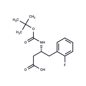 化合物 (R)-3-((tert-Butoxycarbonyl)amino)-4-(2-fluorophenyl)butanoic acid|T65537|TargetMol