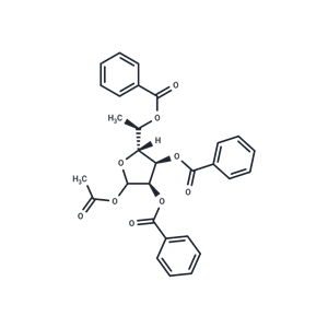 化合物 1-O-Acetyl-2,3,5-tri-O-benzoyl-5(R)-C-methyl-D-ribofuranose|TNU0898|TargetMol