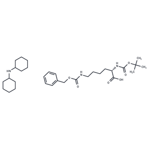 化合物 Dicyclohexylamine (S)-6-(((benzyloxy)carbonyl)amino)-2-((tert-butoxycarbonyl)amino)hexanoate|T65798|TargetMol