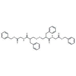 化合物 Dibenzyl 2,2'-((3,3'-disulfanediylbis(2-benzylpropanoyl))bis(azanediyl))diacetate|T64828|TargetMol