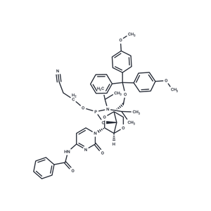 化合物 N4-Benzoyl-5’-O-(4,4’-dimethoxy trityl)-2’-O,4’-C-methylene-cytidine 3’-O-[(2-cyanoethyl) ? (N,N-diisopropyl)]-phosphorramidite|TNU1570|TargetMol