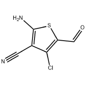 2-氨基-4-氯-3-氰基-5-甲?；绶?2-AMINO-3-CYANO-4-CHLORO-5-FORMYLTHIOPHENE