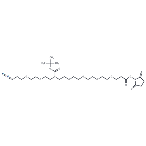 化合物 N-(Azido-PEG2)-N-Boc-PEG4-NHS ester|T16182|TargetMol