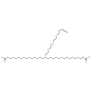 化合物 N-(Azido-PEG3)-N-bis(PEG4-acid)|T16187|TargetMol