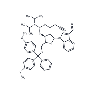 化合物 5’-O-(4,4’-Dimethoxytrityl)-2’-deoxy-3-formylindole-ribofuranosyl-3’-[(2-cyano ? ethyl)-(N,N-diisopropyl)]-phosphoramidite|TNU1321|TargetMol