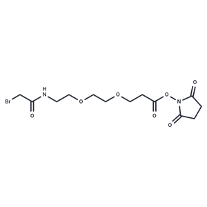 化合物 Bromoacetamido-PEG2-C2-NHS ester,Bromoacetamido-PEG2-C2-NHS ester