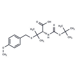 化合物 (S)-2-((tert-Butoxycarbonyl)amino)-3-((4-methoxybenzyl)thio)-3-methylbutanoic acid,(S)-2-((tert-Butoxycarbonyl)amino)-3-((4-methoxybenzyl)thio)-3-methylbutanoic acid