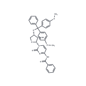 化合物 1-[3’-O-[(4,4’-dimethoxytriphenyl)methyl]-a-L-threofuranosyl]-N4-benzoylcytosine|TNU1628|TargetMol