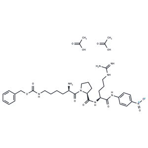 化合物 D-Lys(Z)-Pro-Arg-pNA diacetate,D-Lys(Z)-Pro-Arg-pNA diacetate