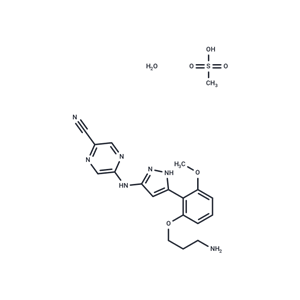 化合物 Prexasertib Mesylate Hydrate|T63152|TargetMol