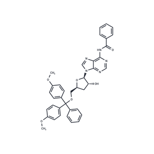 化合物 N6-Benzoyl-5’-O-(4,4-dimethoxytrityl)-3’-deoxy ?adenosine|TNU1118|TargetMol