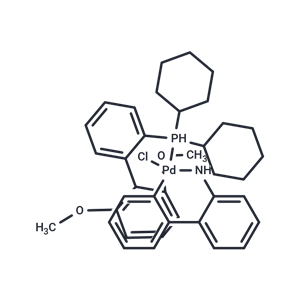 化合物 Chloro(2-dicyclohexylphosphino-2',6'-dimethoxy-1,1'-biphenyl)(2'-amino-1,1'-biphenyl-2-yl)palladium(II)|T66590|TargetMol