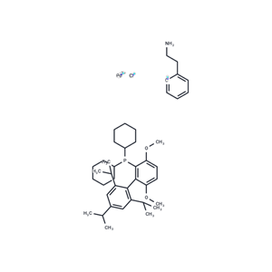 化合物 Dicyclohexyl(2',4',6'-triisopropyl-3,6-dimethoxy-[1,1'-biphenyl]-2-yl)phosphine-(2-(2-aminoethyl)phenyl)palladium(II) chloride|T66227|TargetMol