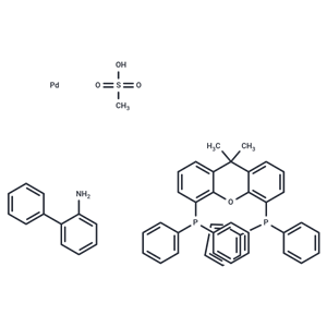 化合物 [2'-(Amino-κN)[1,1'-biphenyl]-2-yl-κC][[5-(diphenylphosphino)-9,9-dimethyl-9H-xanthen-4-yl]diphenylphosphine-κP](methanesulfonato-κO)palladium|T66571|TargetMol