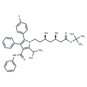 化合物 (3R,5R)-tert-Butyl 7-(2-(4-fluorophenyl)-5-isopropyl-3-phenyl-4-(phenylcarbamoyl)-1H-pyrrol-1-yl)-3,5-dihydroxyheptanoate|T66068|TargetMol