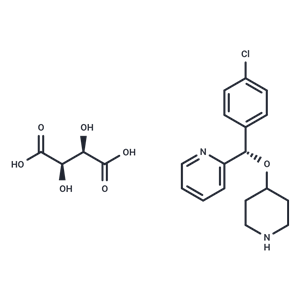 化合物 (S)-2-((4-Chlorophenyl)(piperidin-4-yloxy)methyl)pyridine (2R,3R)-2,3-dihydroxysuccinate|T67217|TargetMol