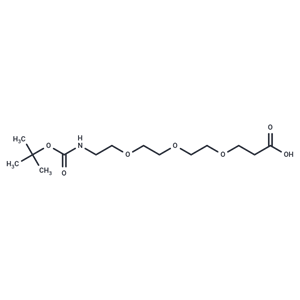 化合物 Boc-N-amido-PEG3-acid,Boc-N-amido-PEG3-acid