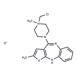 化合物 1-(Chloromethyl)-1-methyl-4-(2-methyl-10H-thieno[2,3-b][1,5]benzodiazepin-4-yl)-piperazinium chloride|T64494|TargetMol